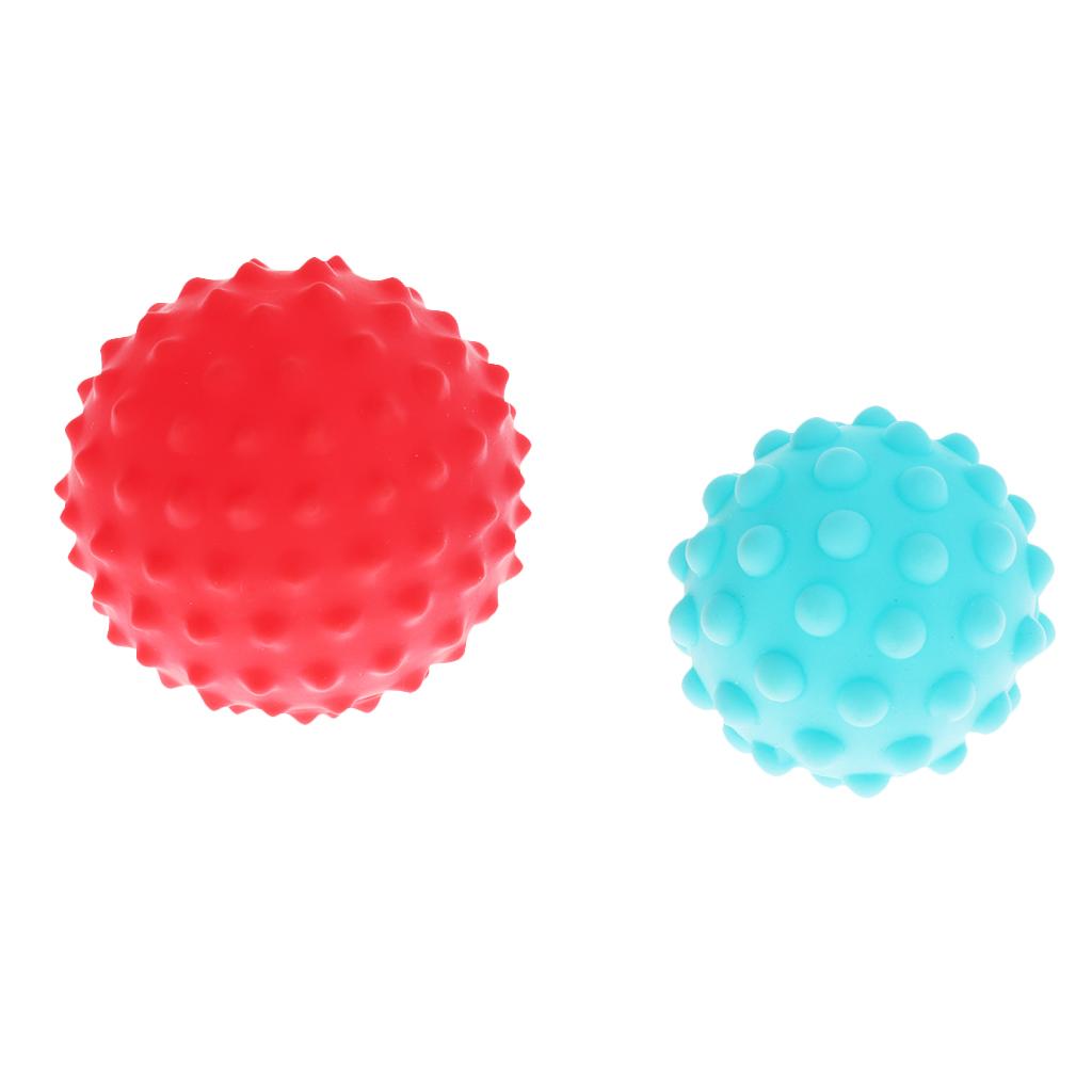 Set of 6 Multi-Color Sensory Ball Set Soft & Textured Balls for Baby Crawling, Grasping and Playing