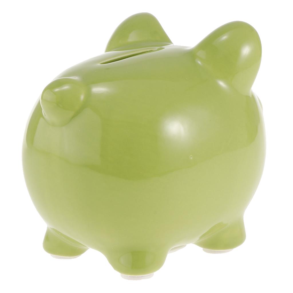 Ceramic piggy bank creative piggy bank classmate birthday gift Green