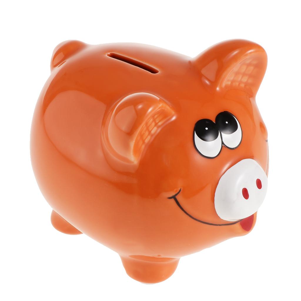 Ceramic piggy bank creative piggy bank classmate birthday gift Orange