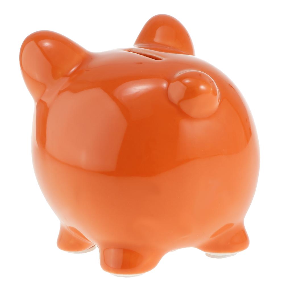 Ceramic piggy bank creative piggy bank classmate birthday gift Orange