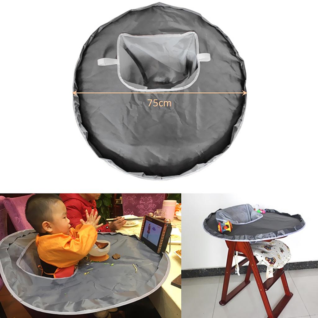 Baby Food Placemat Feeding Chair Cushion Waterproof Round Folding Toddlers Pad