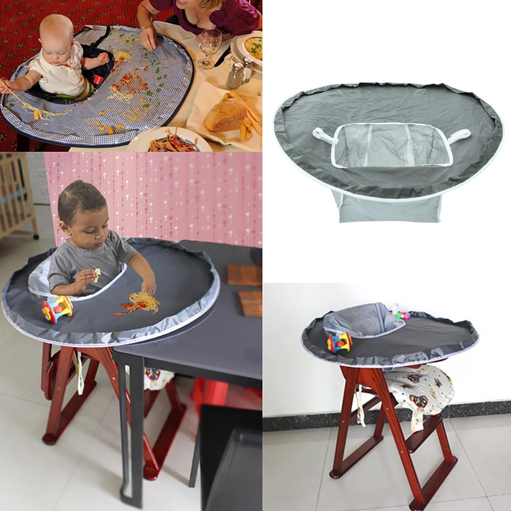 Baby Food Placemat Feeding Chair Cushion Waterproof Round Folding Toddlers Pad