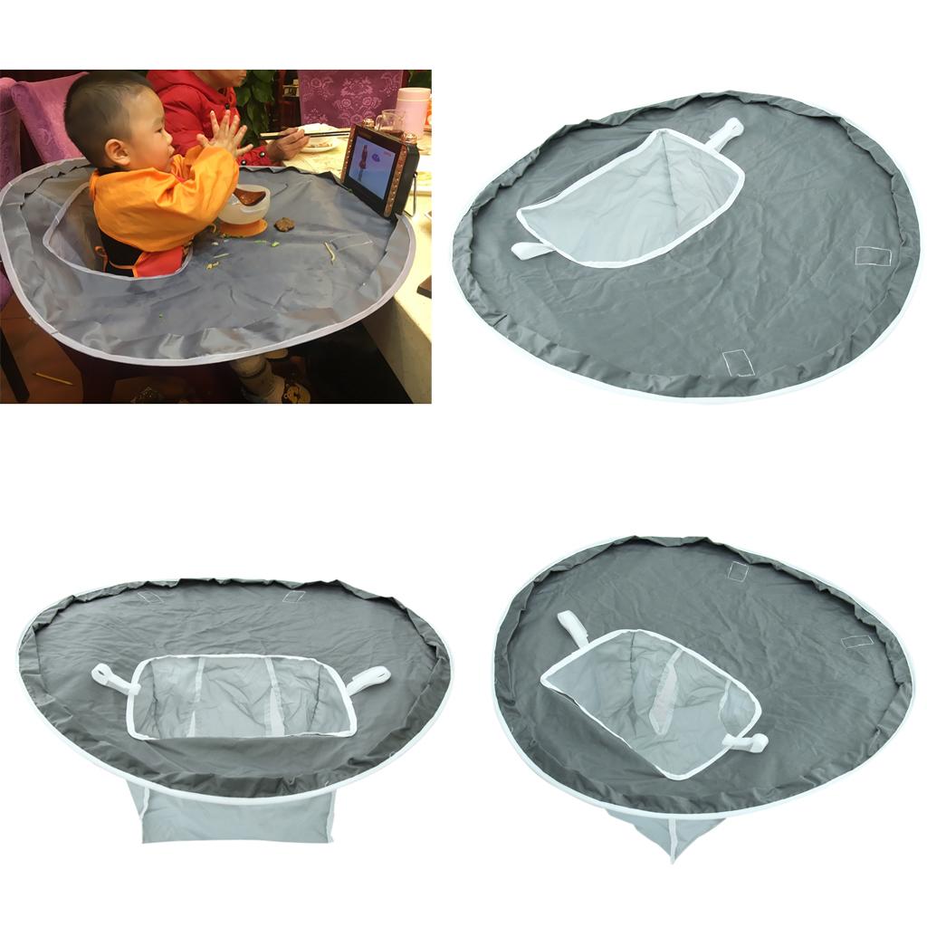 Baby Food Placemat Feeding Chair Cushion Waterproof Round Folding Toddlers Pad