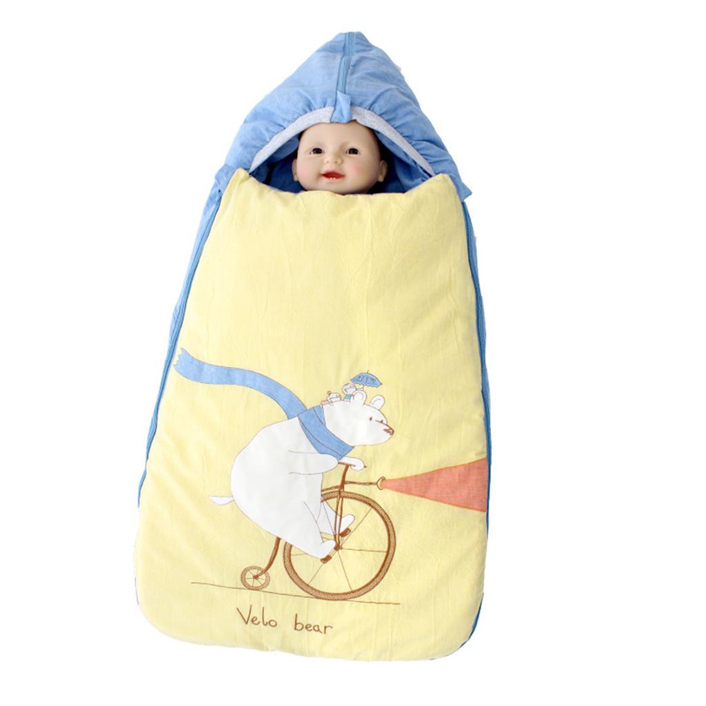 Baby Sleeping Bag Swaddle Warm Cover Blanket Infant Winter Spring Wrap Blue