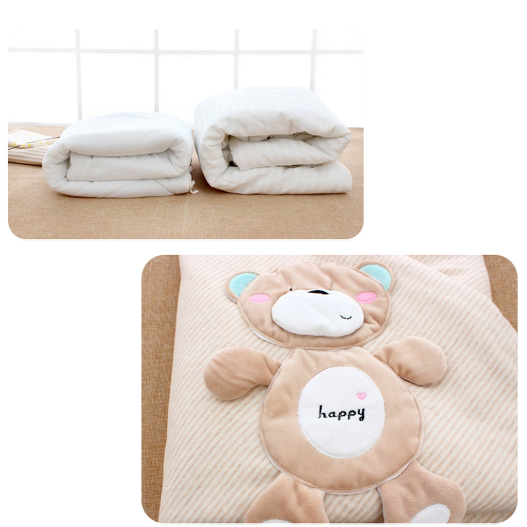 Newborn Infant Cartoon Cotton Sleeping Bag Swaddle Blanket Quilt Happy Bear