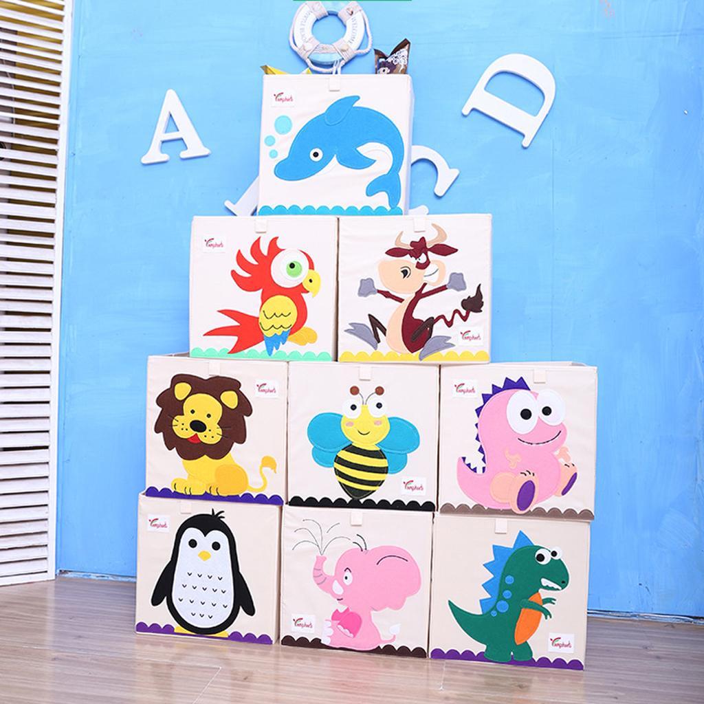 Folding Storage Box Basket Kids Clothes Toy Book Organizer  Bee