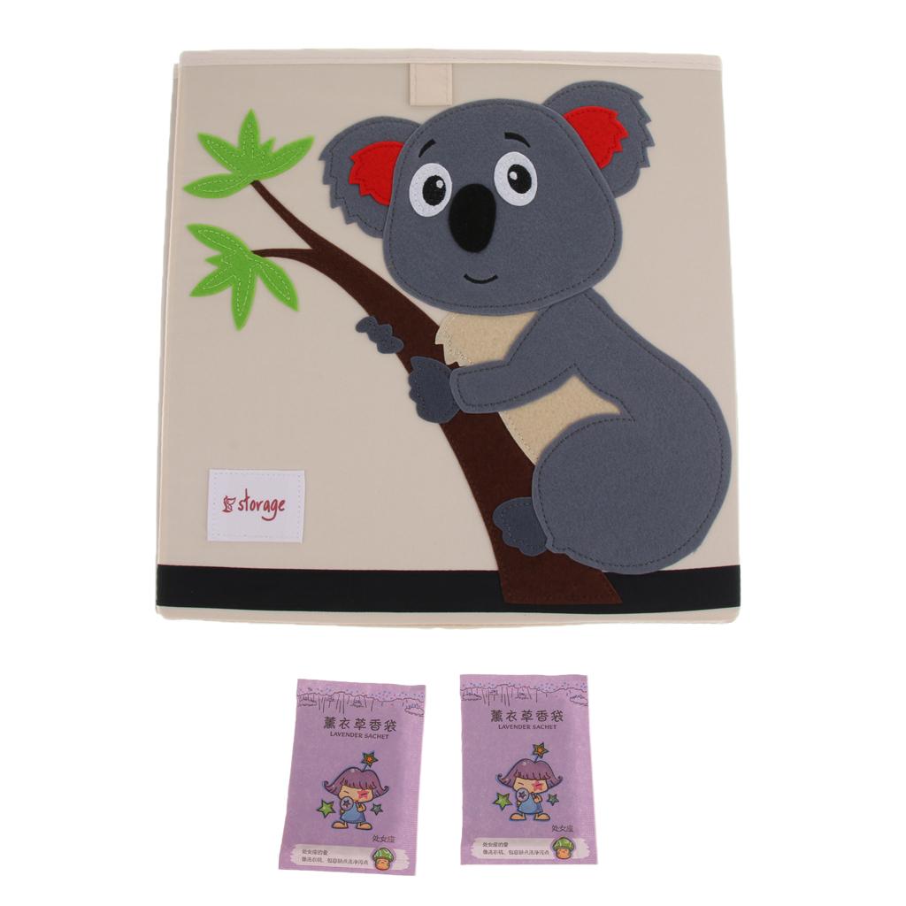 Folding Storage Box Basket Kids Clothes Toy Book Organizer  Koala