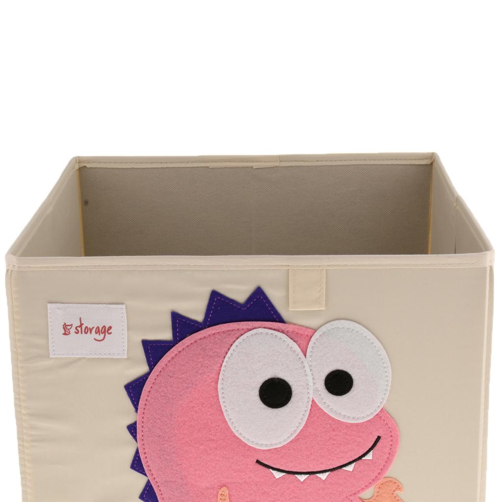 Folding Storage Box Basket Kids Clothes Toy Book Organizer  Pink Dragon