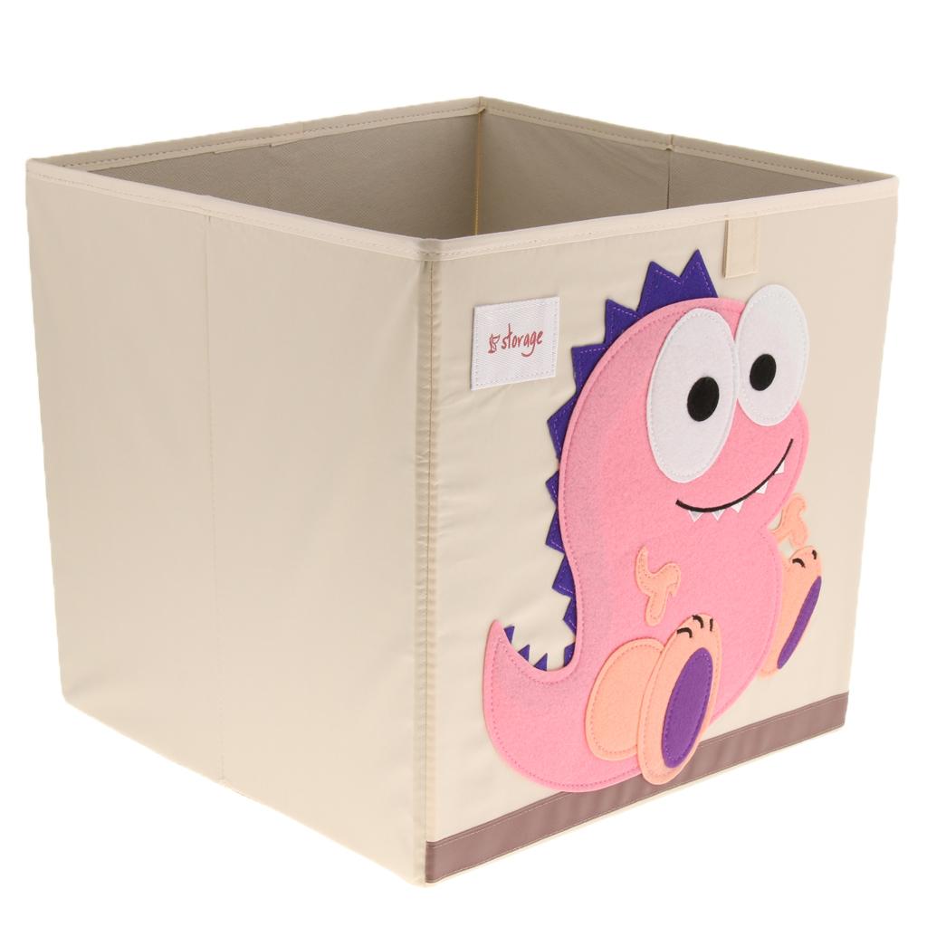 Folding Storage Box Basket Kids Clothes Toy Book Organizer  Pink Dragon