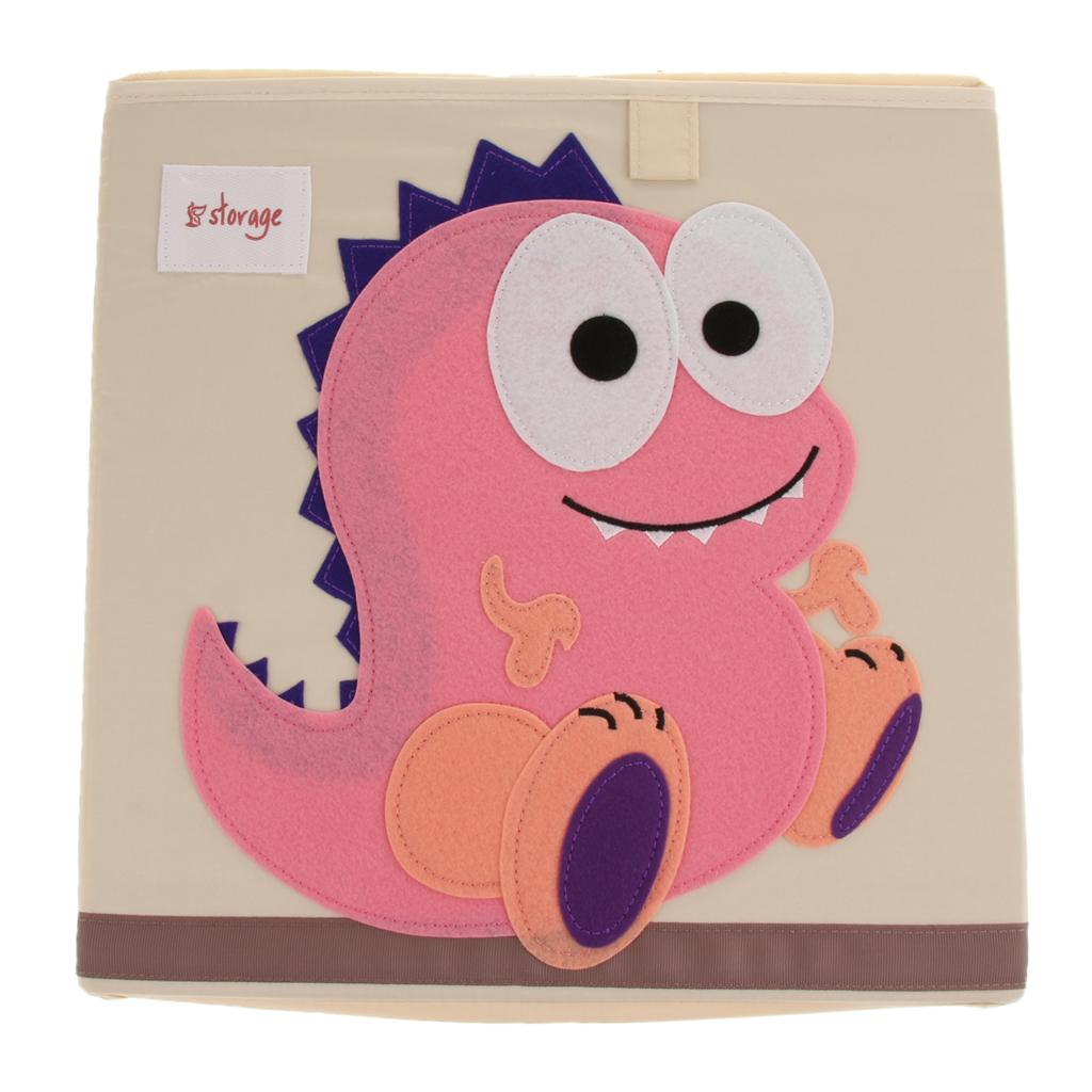 Folding Storage Box Basket Kids Clothes Toy Book Organizer  Pink Dragon