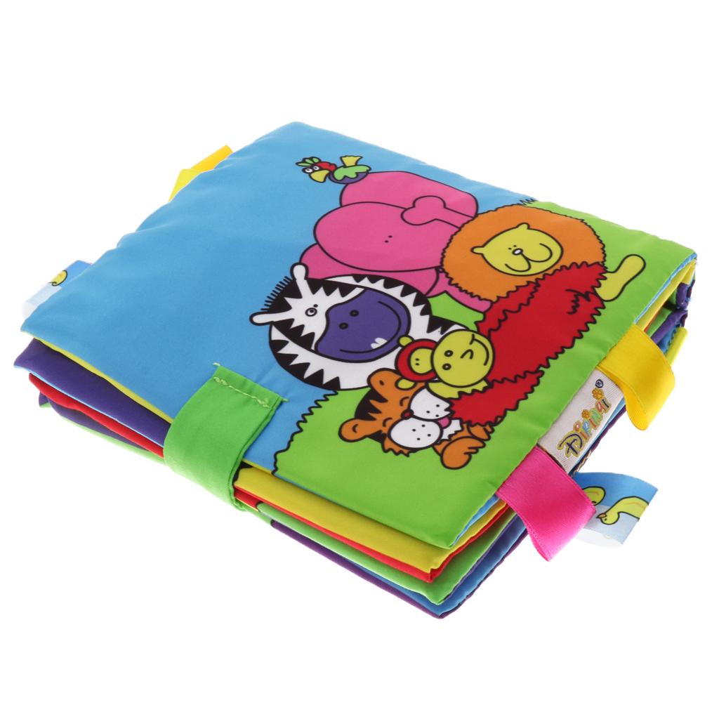 Non-Toxic Soft Cloth Book Crinkle Friction w/ rustling Sound Baby Toy Monkey