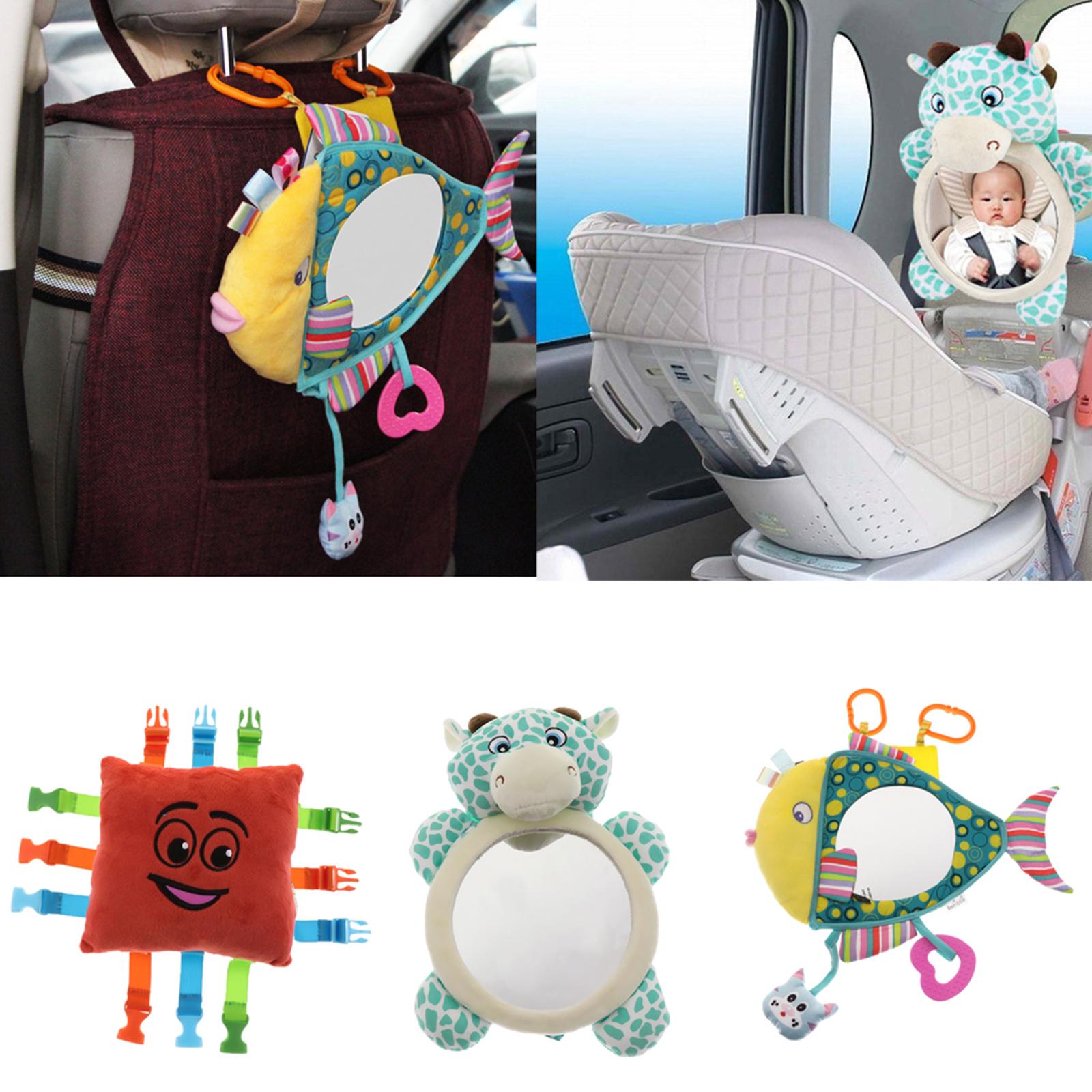 Soft Fish Framed Baby Car Mirror, Kids Car Seat Mirror Rear Facing Mirrors Baby Car Safty Mirror Clear View Baby