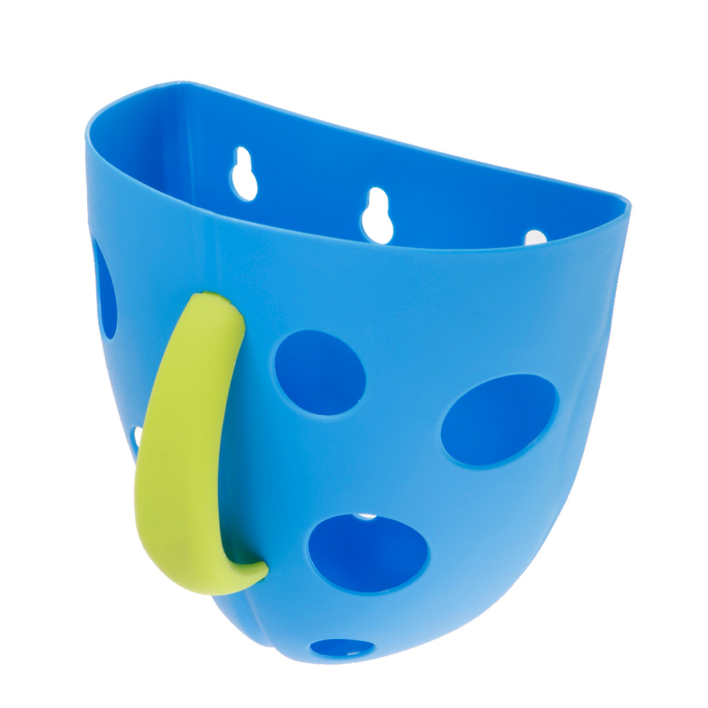 Kids Baby Sucker & Self Hanging Hook Bathing Toys Storage Box Bathroom Accessories –Blue