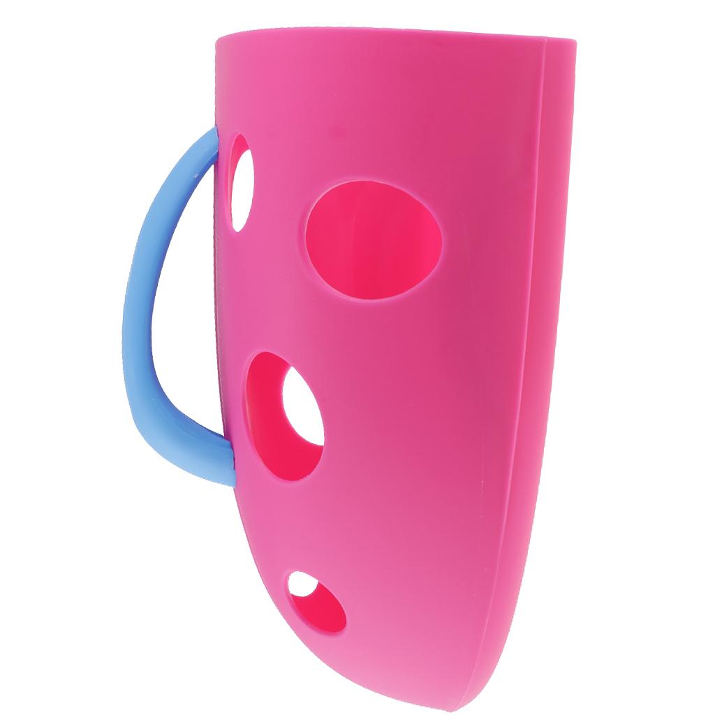 Sucker & Self Hanging Hook Bathing Toys Storage Box Bathroom Wall Pink