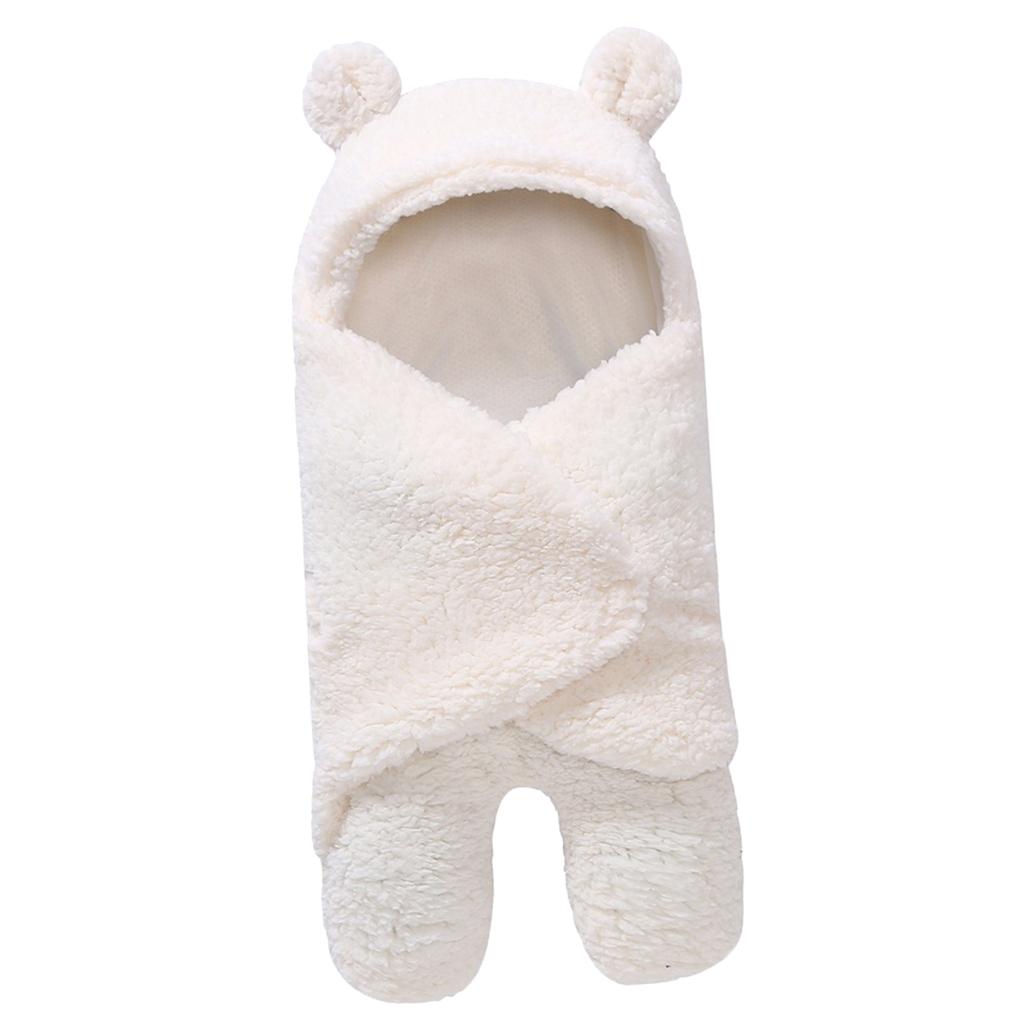 Infant Swaddle Wrap Baby Bedding Blanket Sleeping Bag  White for 0-3 months