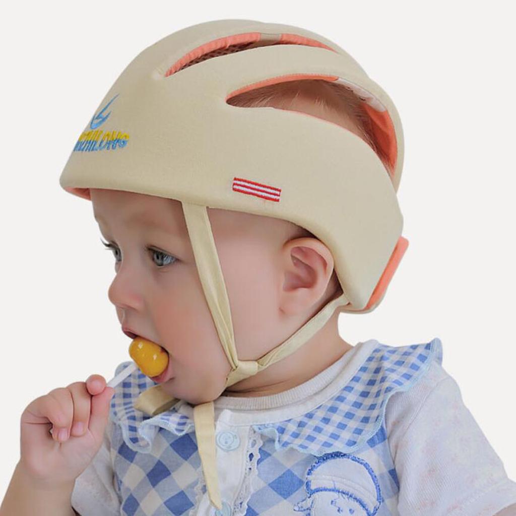 Toddler Safety Helmet Head Protection Hat Headguard Cap Type A Beige