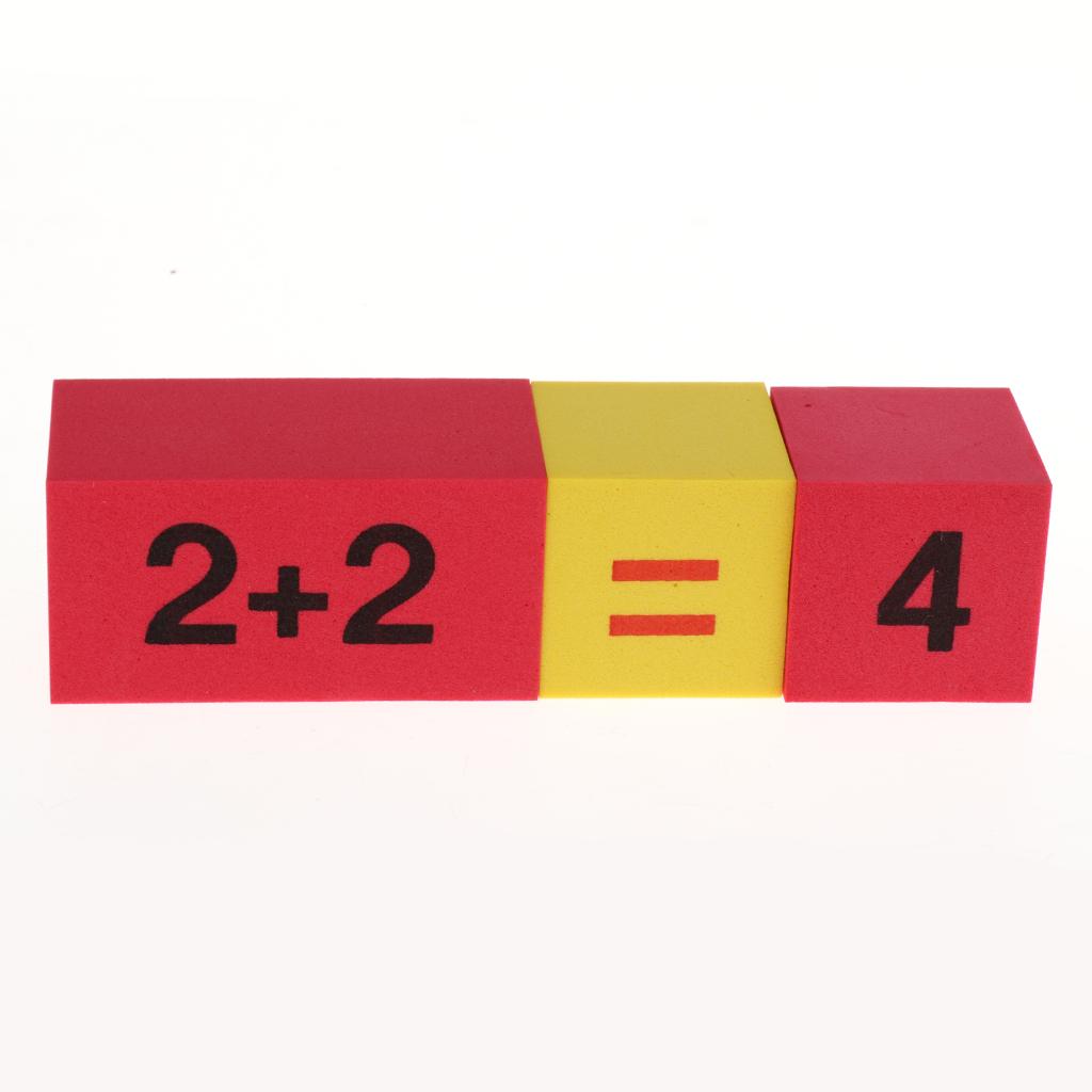 52Pcs EVA Soft Building Blocks Set Stacking Game Math Toys for Kids Toddler