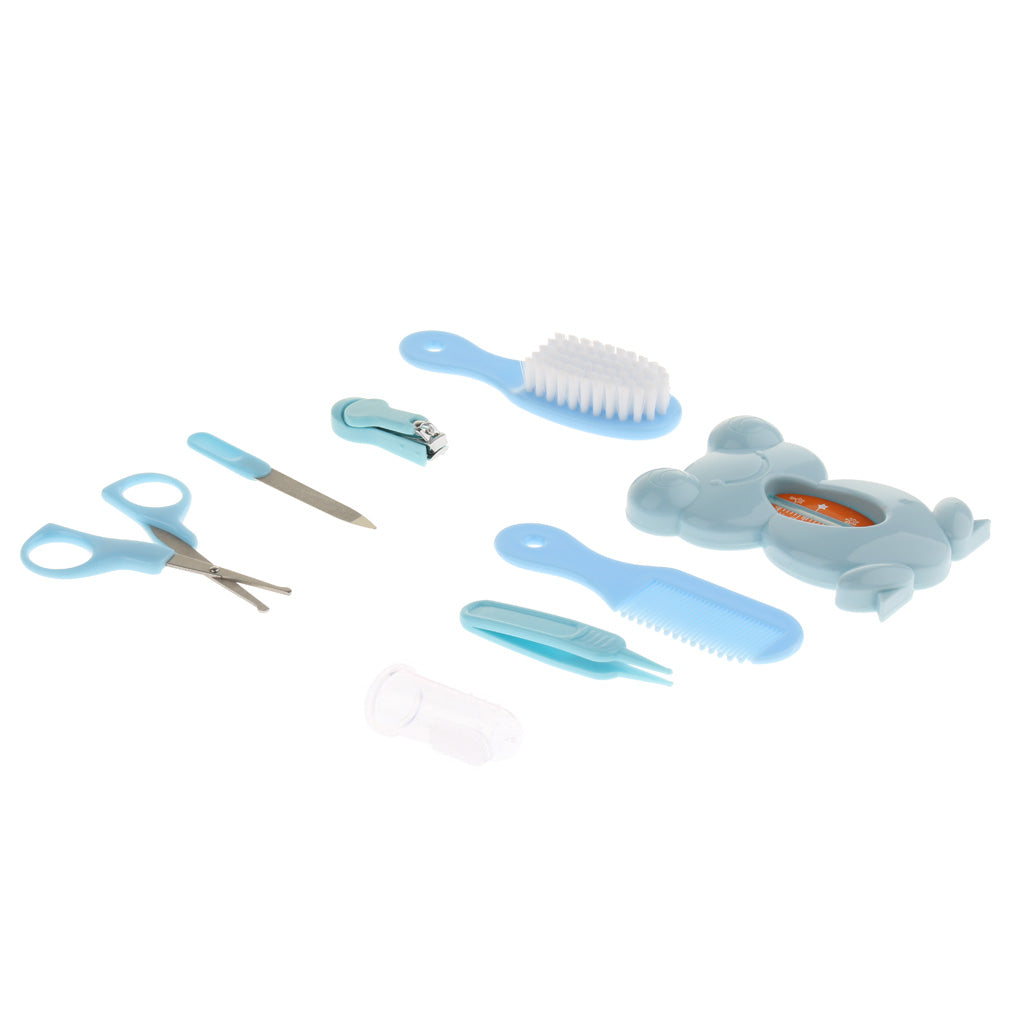 Essential Baby Care Grooming Kit with Nail Clipper&Thermometer Blue