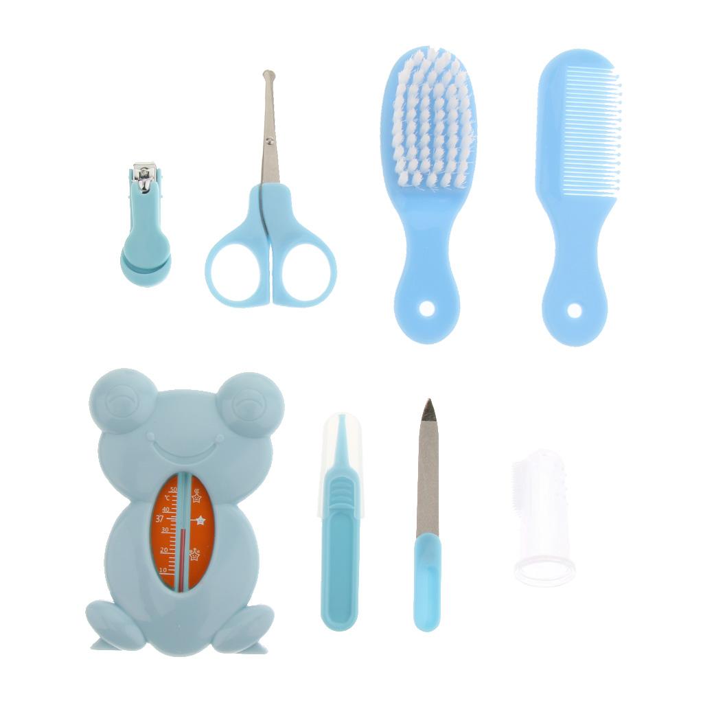 Essential Baby Care Grooming Kit with Nail Clipper&Thermometer Blue