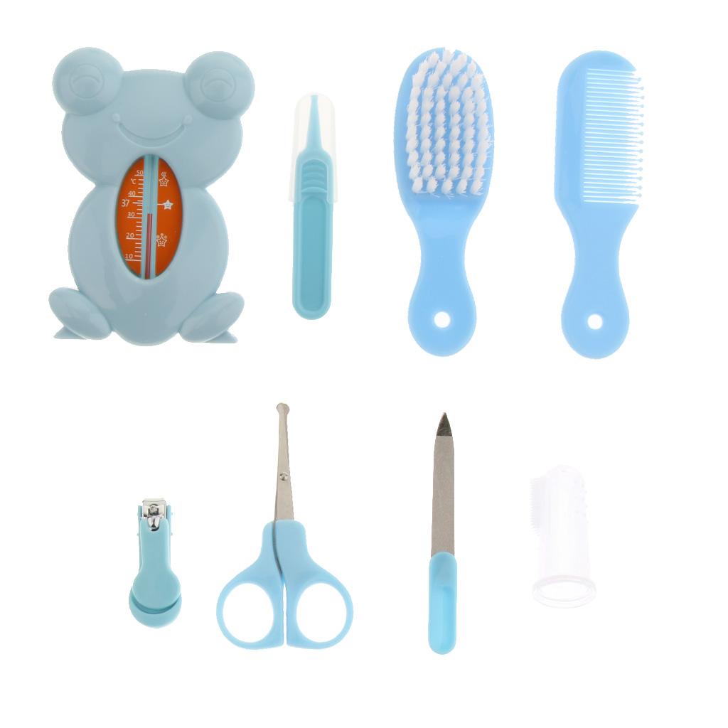 Essential Baby Care Grooming Kit with Nail Clipper&Thermometer Blue