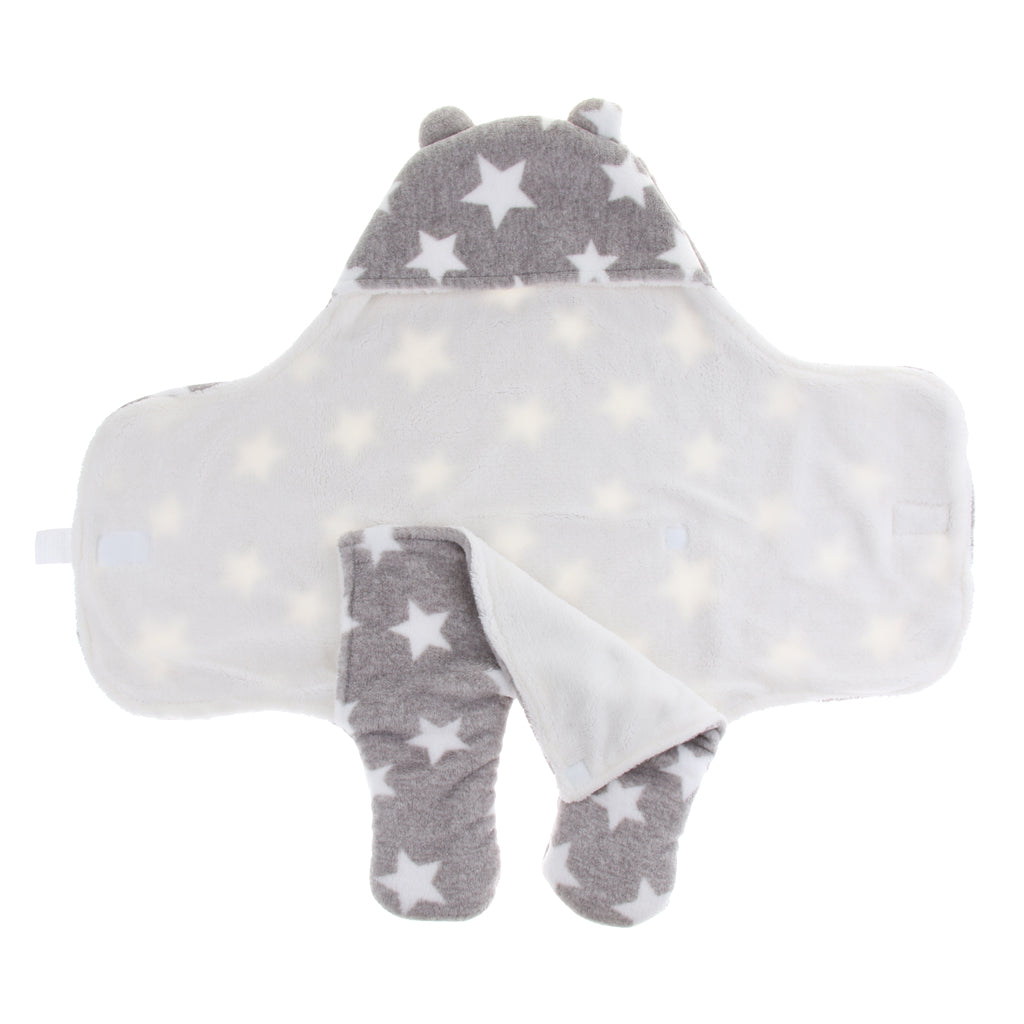Infant Swaddle Wrap Baby Bedding Blanket Wearable Sleeping Bag Gray