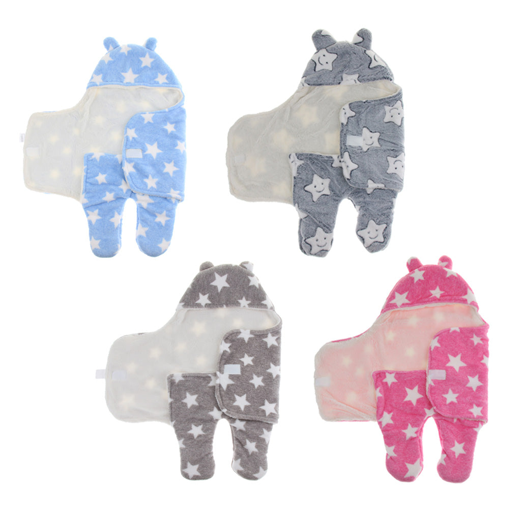 Infant Swaddle Wrap Baby Bedding Blanket Wearable Sleeping Bag Gray