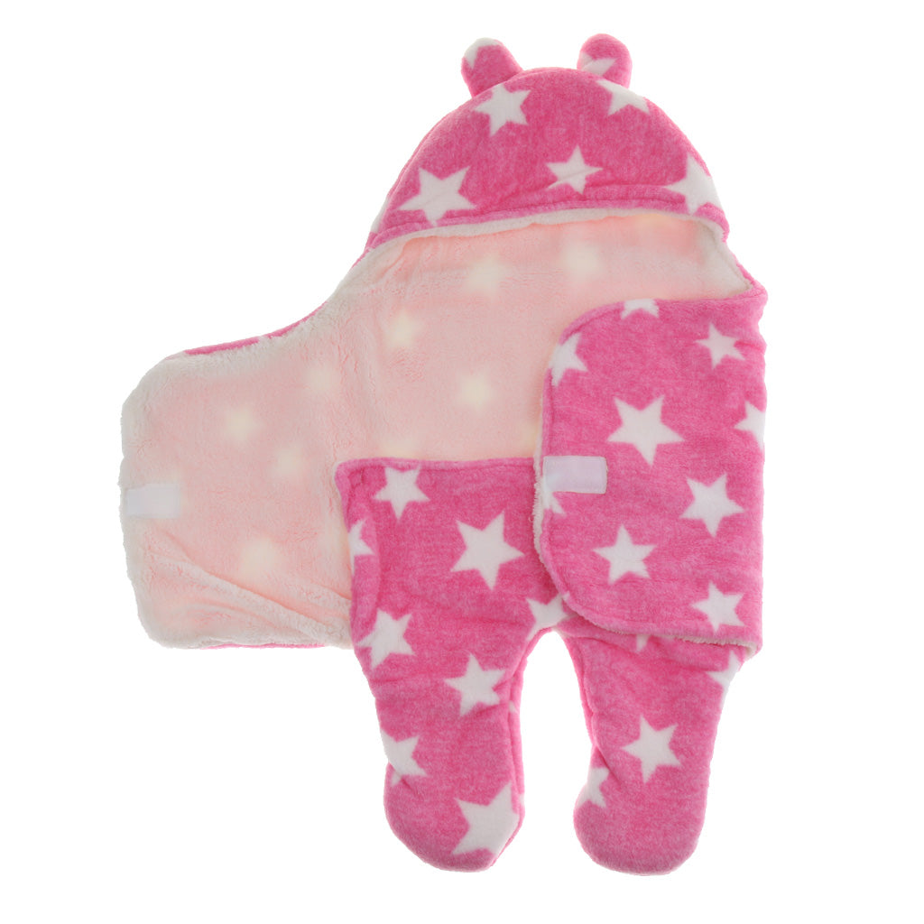 Infant Swaddle Wrap Baby Bedding Blanket Wearable Sleeping Bag Pink