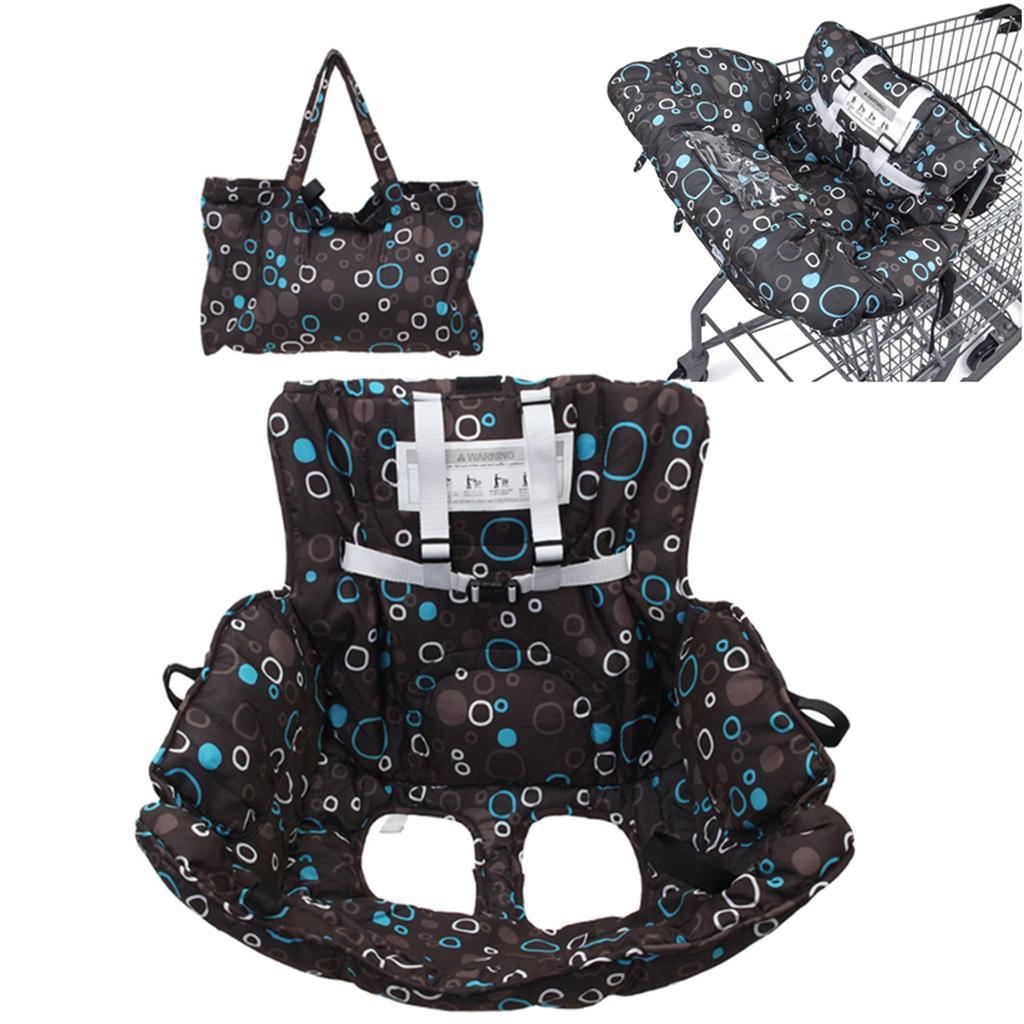 Baby Shopping Cart Seat Pad Child High Chair Cover Protector Black