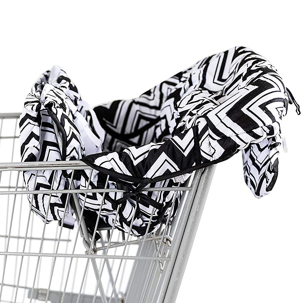 Baby Shopping Cart Seat Pad Child High Chair Cover Protector Black Wave