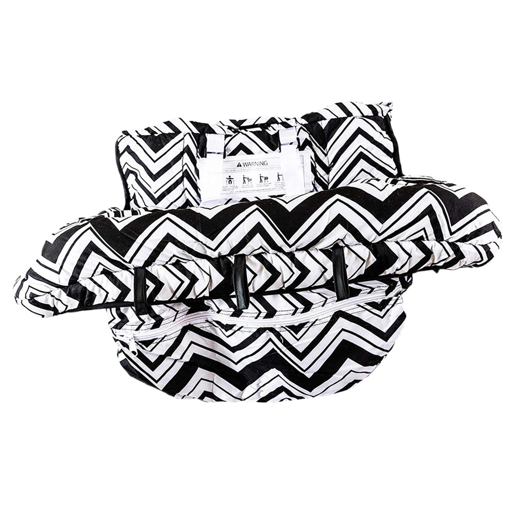 Baby Shopping Cart Seat Pad Child High Chair Cover Protector Black Wave