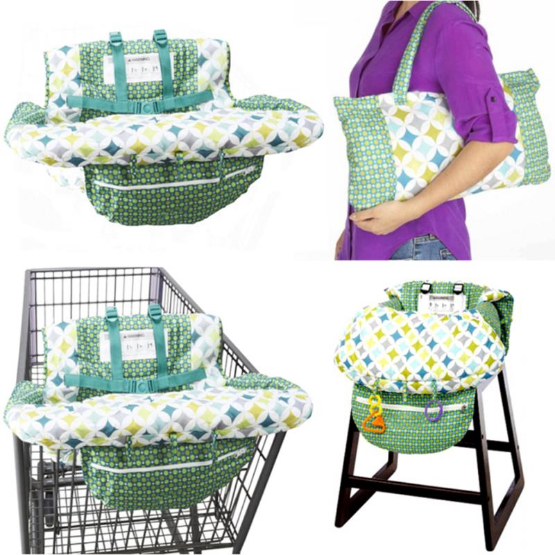 Baby Shopping Cart Seat Pad Child High Chair Cover Protector Green