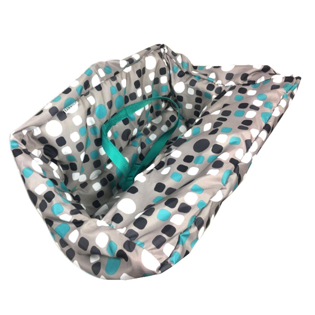 Baby Kids Shopping Cart Seat Cushion Dining Chair Cover Blue dot
