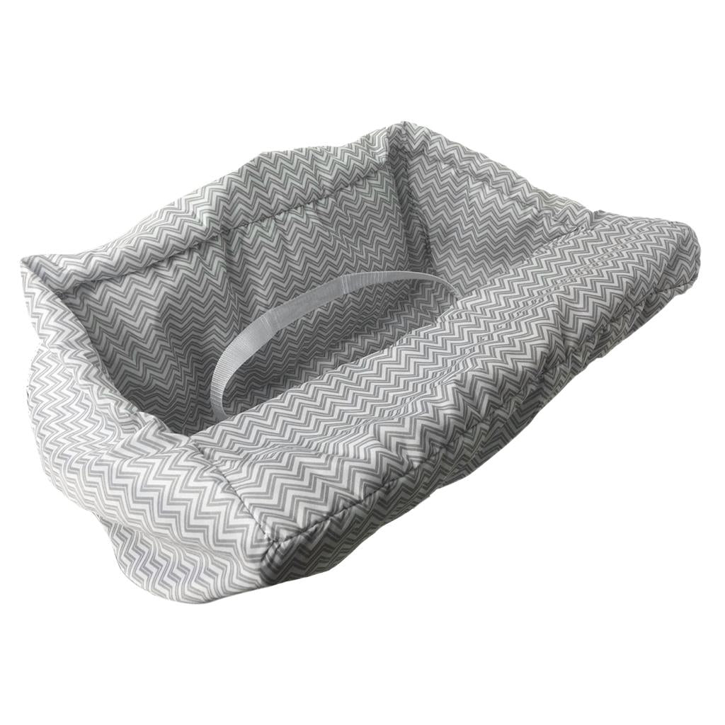 Baby Kids Shopping Cart Seat Cushion Dining Chair Cover Gray wave