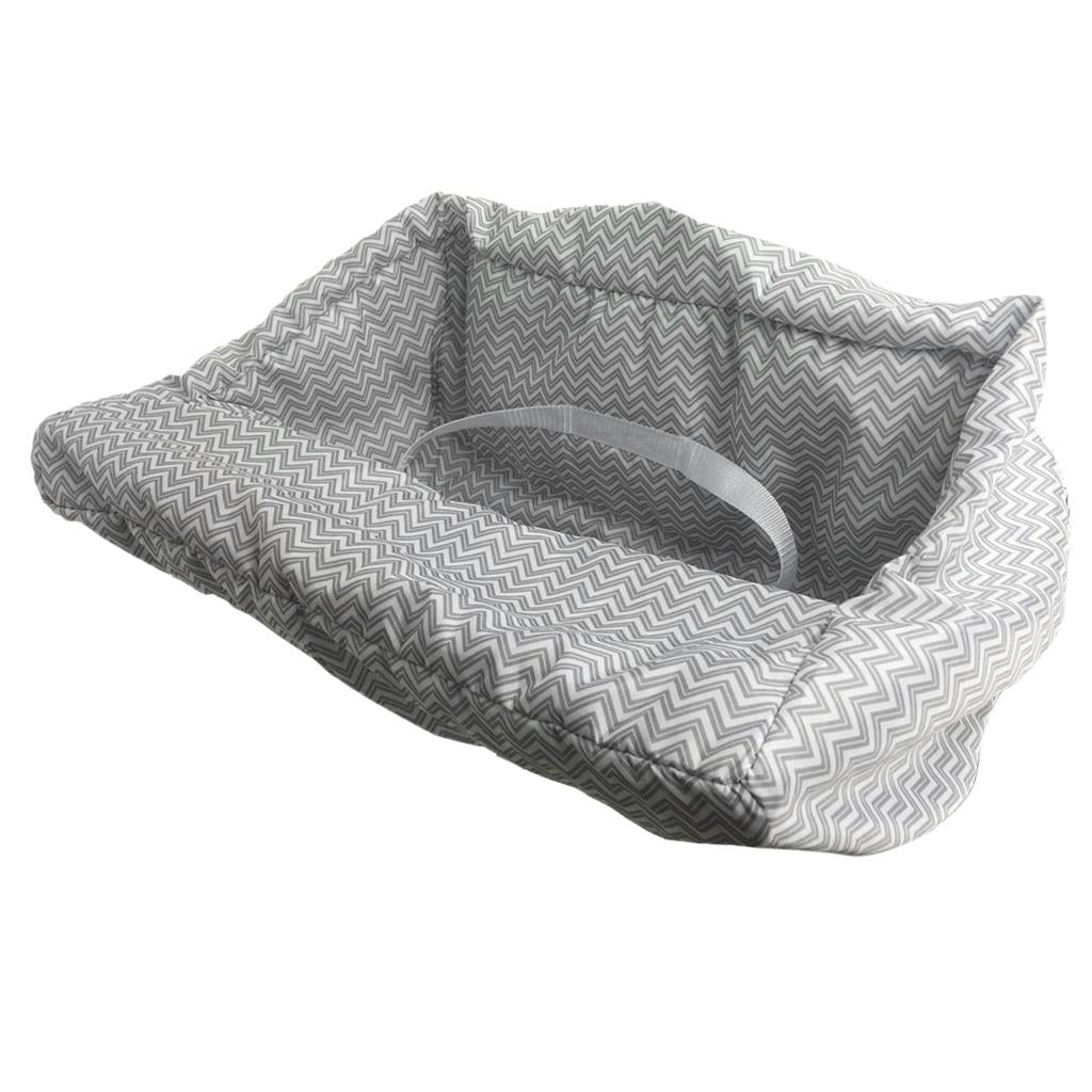Baby Kids Shopping Cart Seat Cushion Dining Chair Cover Gray wave