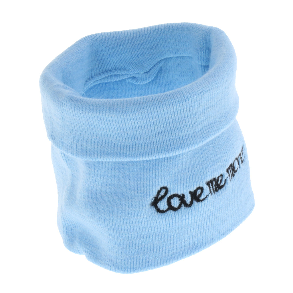 2pcs set Baby Winter Warm Knit Hat Infant Toddler Pom Beanie Cap Sky Blue