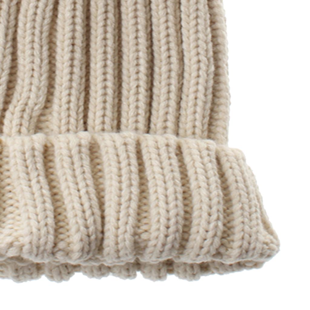 Cute Newborn Baby Girls Boys Winter Knitted Hats Warm Caps Beanies  Beige