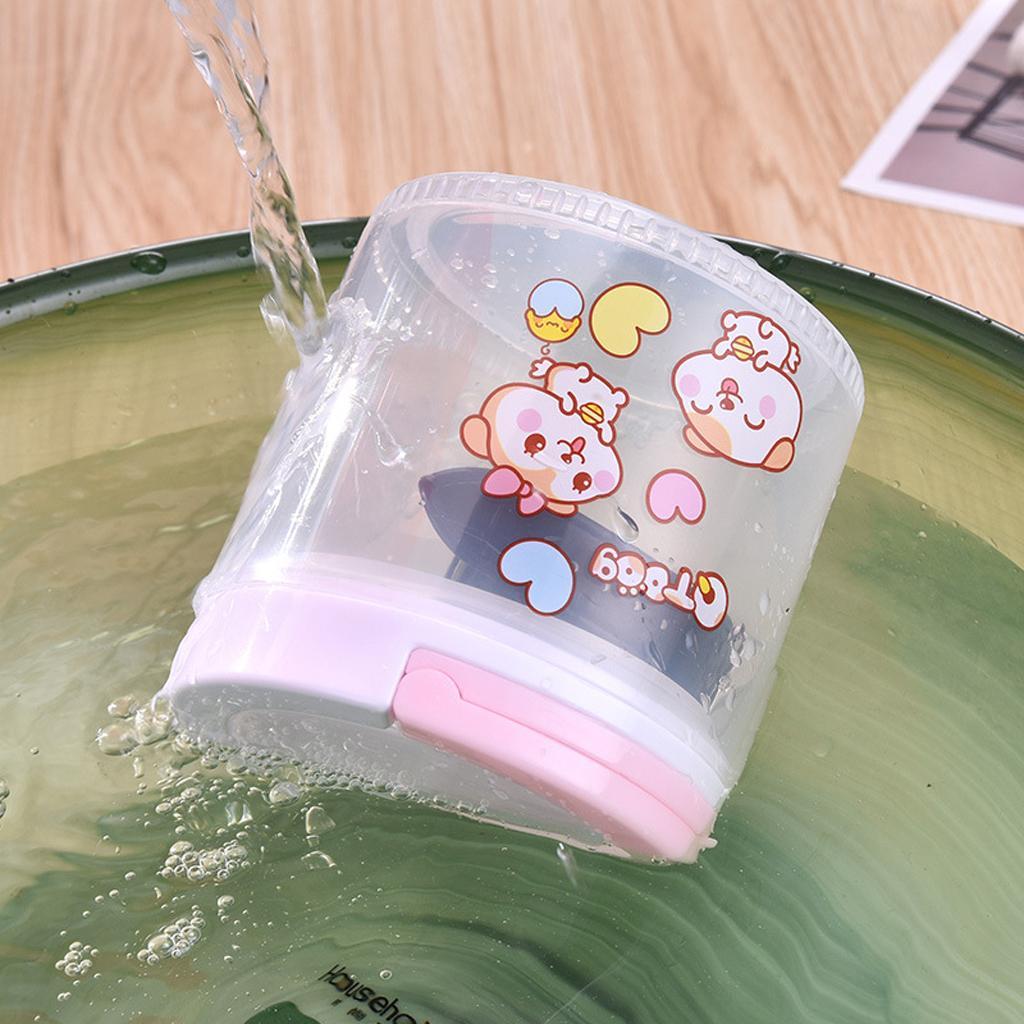 Baby Kids Large Capacity Milk Powder Cartoon Box Snack Containers Pink