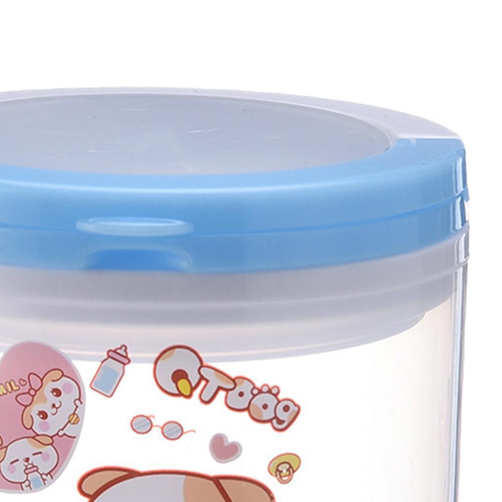 Baby Kids Large Capacity Milk Powder Cartoon Box Snack Containers Blue