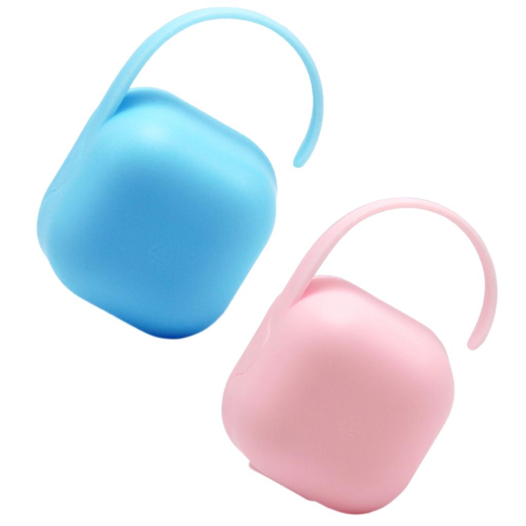 BPA-Free Nipple Shield Case & Pacifier Storage Box Pink