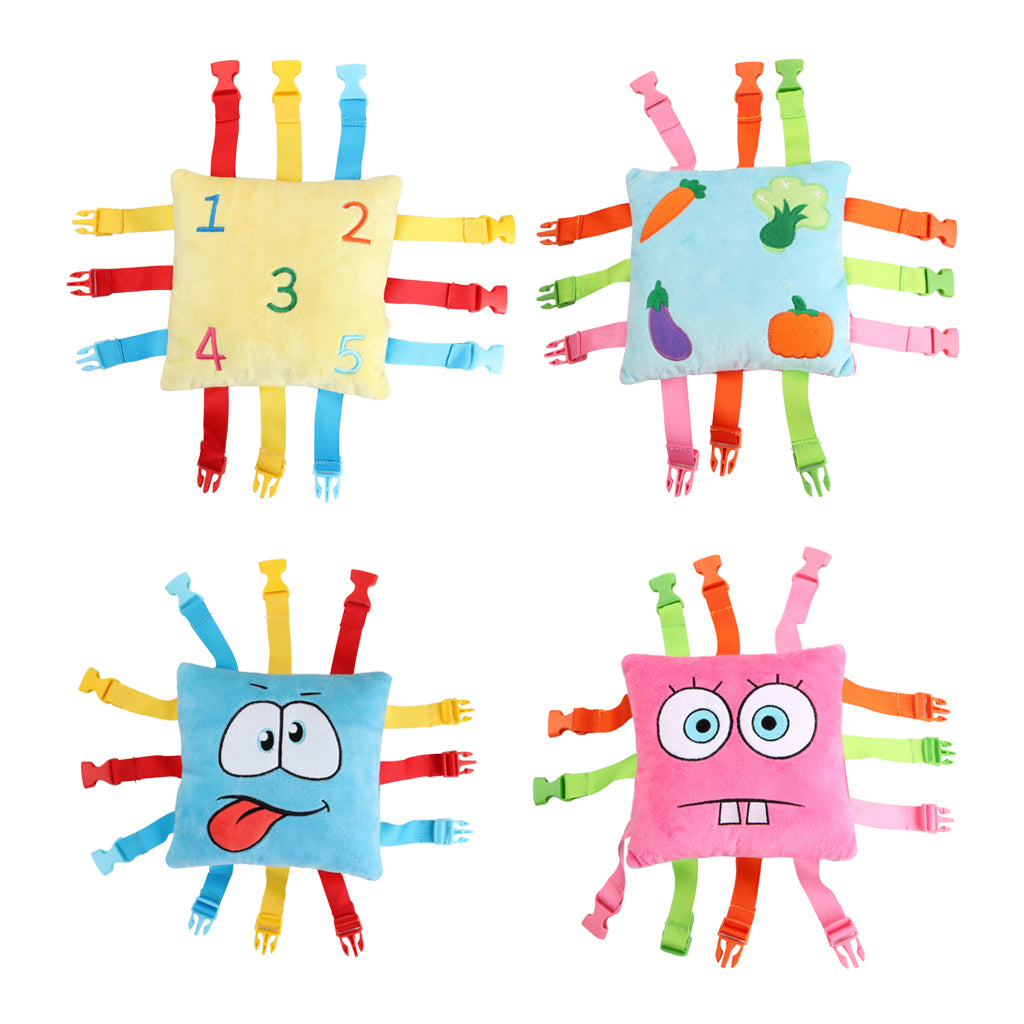 Sensory Quiet Book Kids Buckle Puzzle Color Matching Game Educational Toy