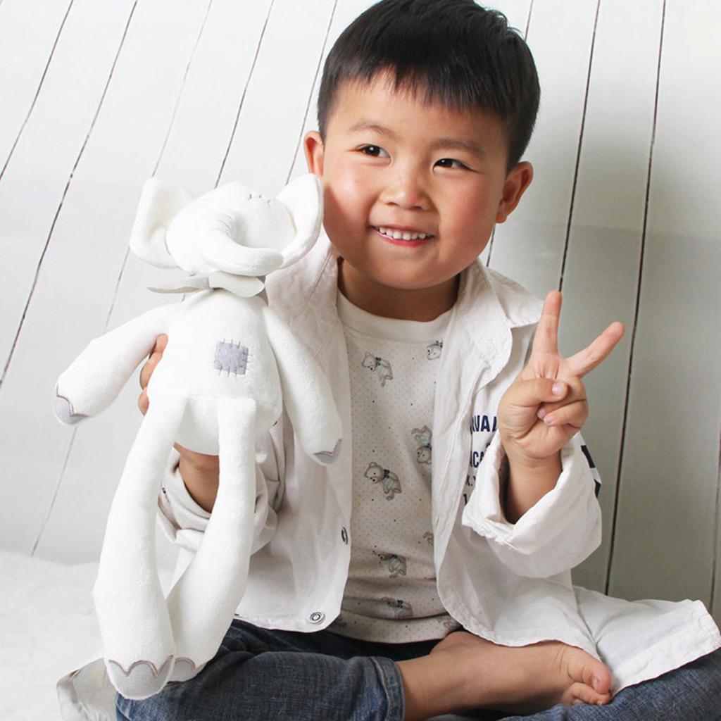 Soft Kids Baby Plush Toys Animal Elephant Doll Comforter Gifts White