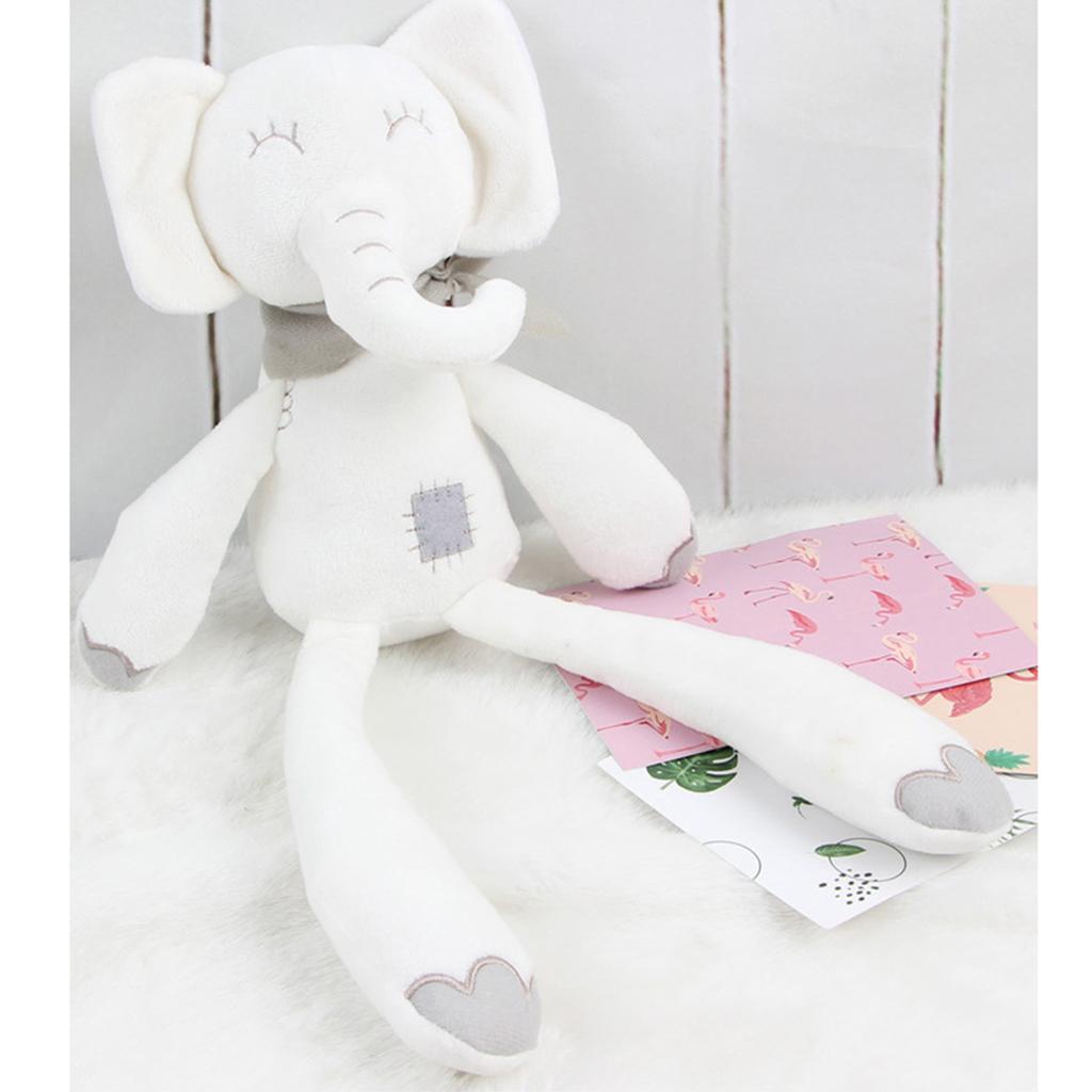 Soft Kids Baby Plush Toys Animal Elephant Doll Comforter Gifts White