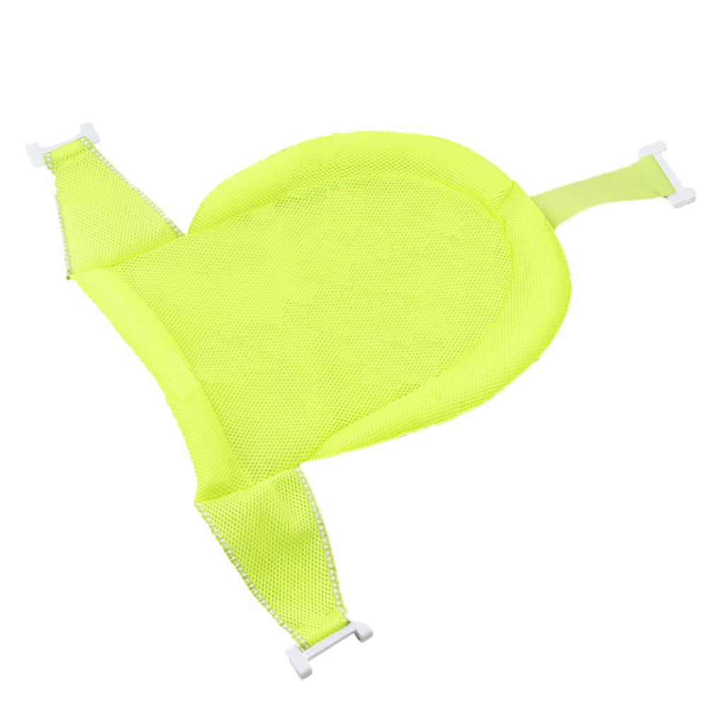 Baby Shower Net Non-Slip Bath Frame Infant Bathtub Cushion Yellow