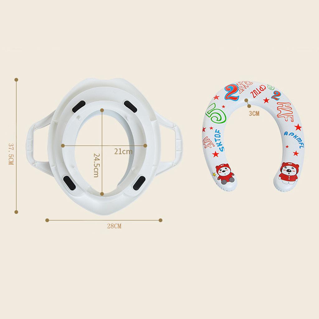 Soft Padded Potty Training Seat Kids Baby Toilet With Handles White