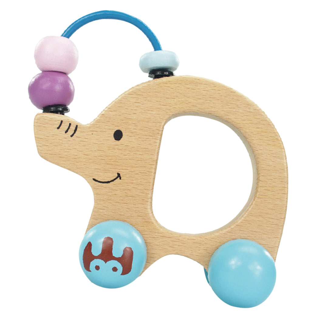 Wooden Grasp Elephant Kids Toddlers Activity Center w/ Bead Maze Toy Gift