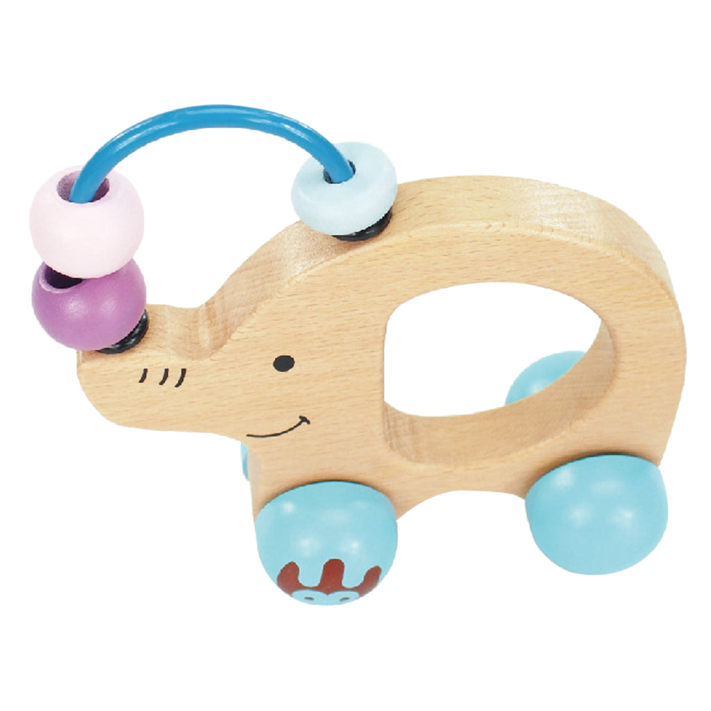 Wooden Grasp Elephant Kids Toddlers Activity Center w/ Bead Maze Toy Gift