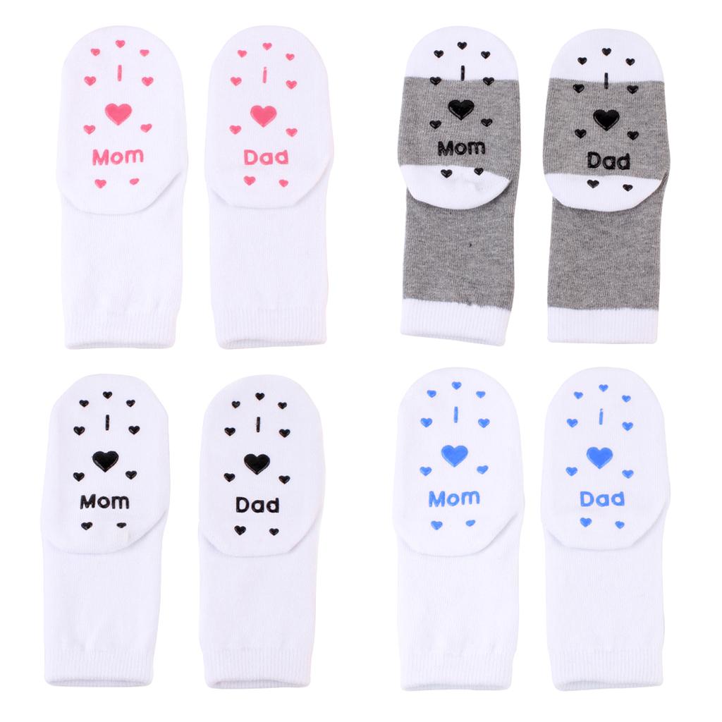 Cotton Baby Socks Candy Color Anti Slip Socks Newborn Toddler 0-2T Black