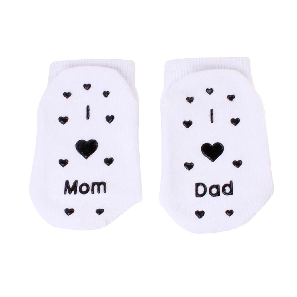 Cotton Baby Socks Candy Color Anti Slip Socks Newborn Toddler 0-2T Black