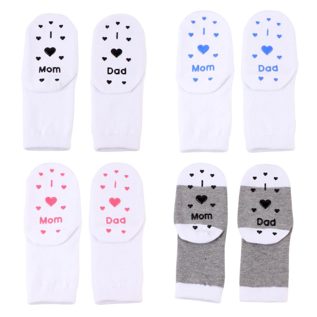 Cotton Baby Socks Candy Color Anti Slip Socks Newborn Toddler 0-2T Black