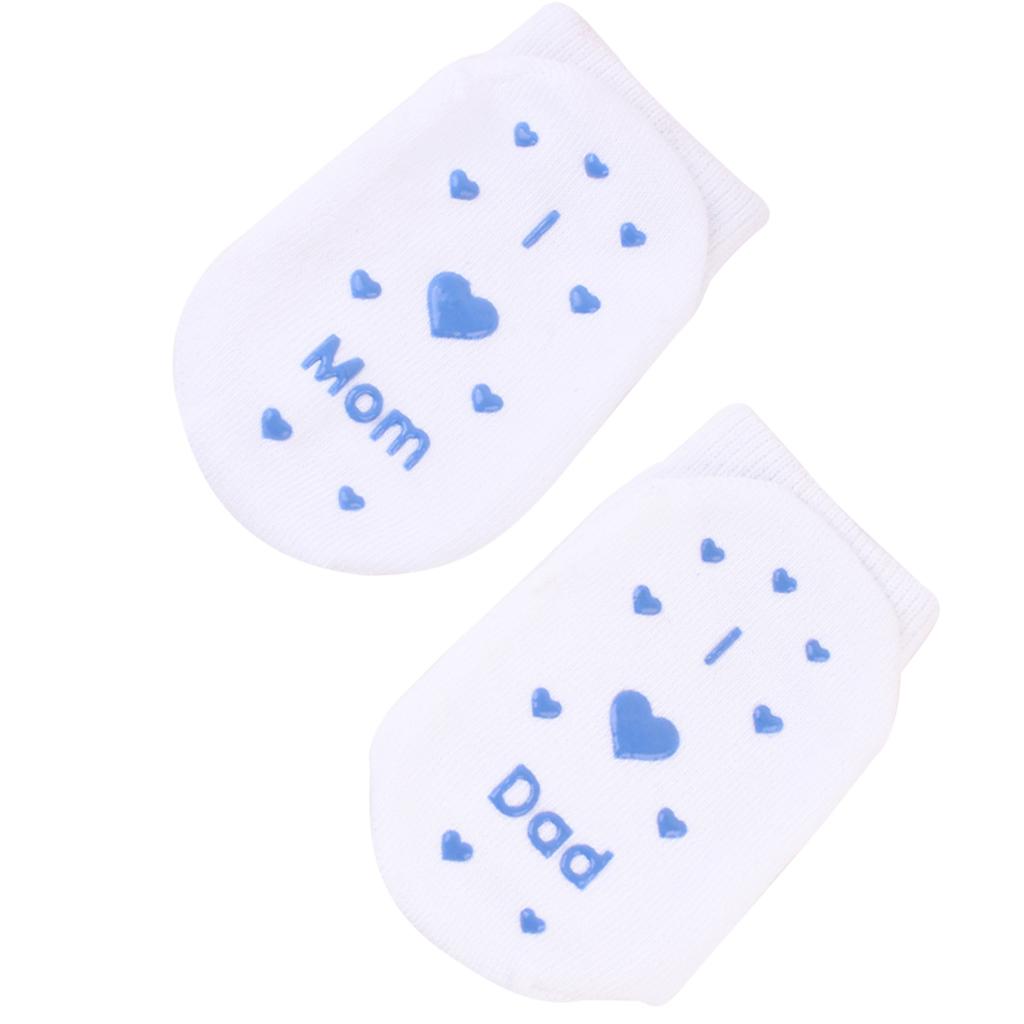 Cotton Baby Socks Candy Color Anti Slip Socks Newborn Toddler 0-2T Blue